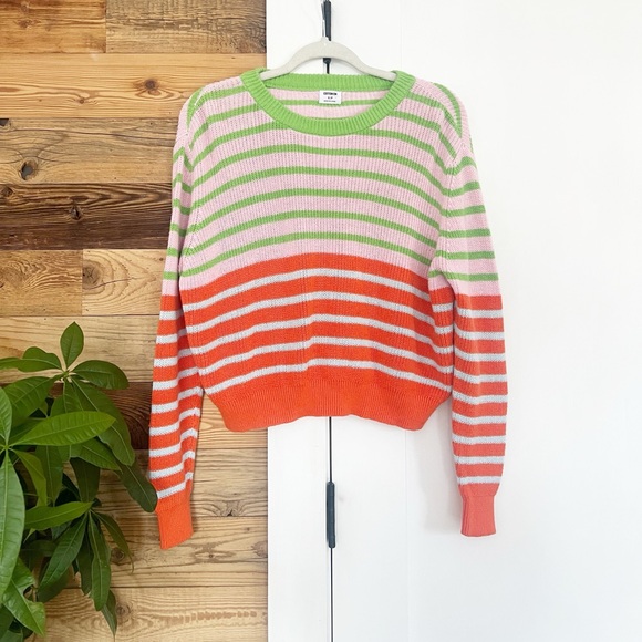 Cotton On Striped Bright Pastel Ombre Sweater - Picture 4 of 7
